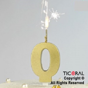 VELA BENGALA ORO NUMERO 0 X 1
